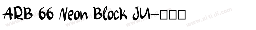 ARB 66 Neon Block JU字体转换